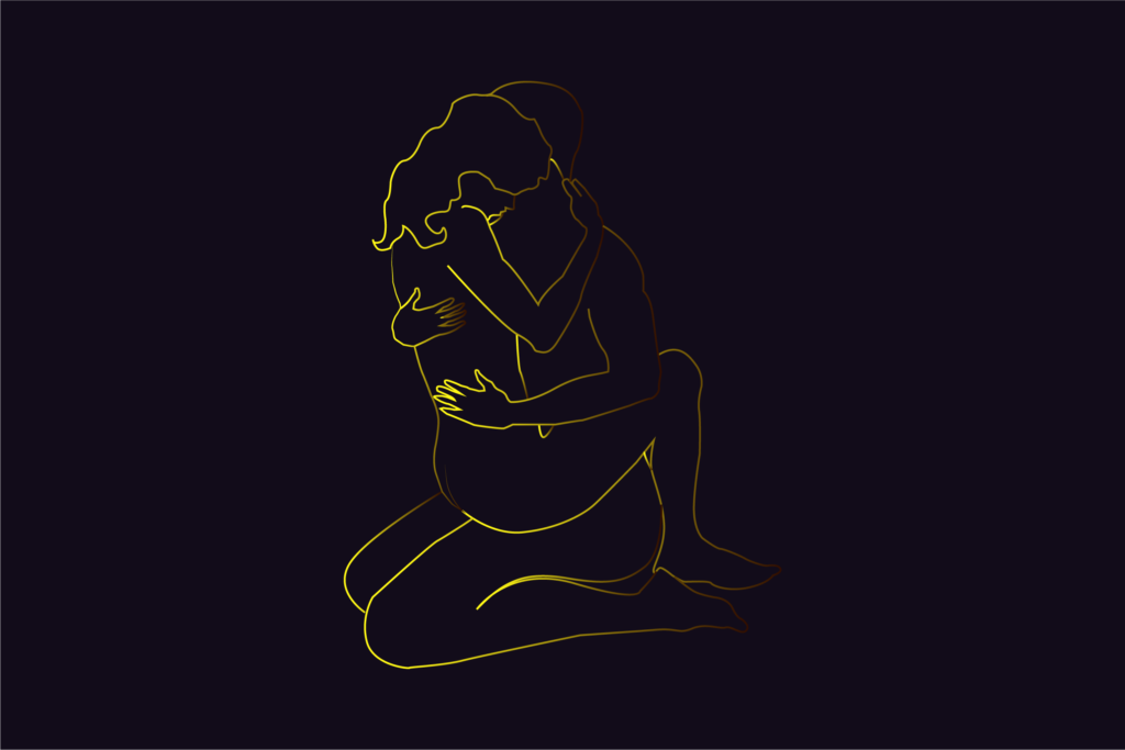 Anal com ninfeta bunduda e bucetuda - Posições do Kama Sutra: Cara a cara