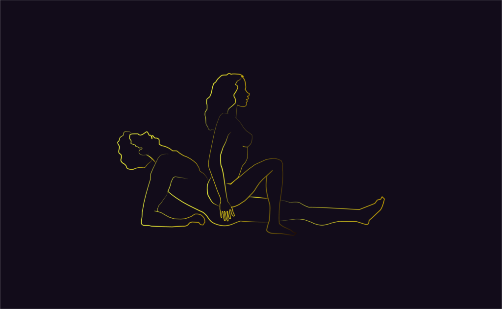 Anal com ninfeta bunduda e bucetuda - Cow Girl invertida